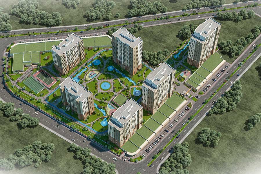 شقق للبيع في اسطنبول بالقرب من قناة اسطنبول الجديدة ضمن مجمع سكني استثماري GP-202