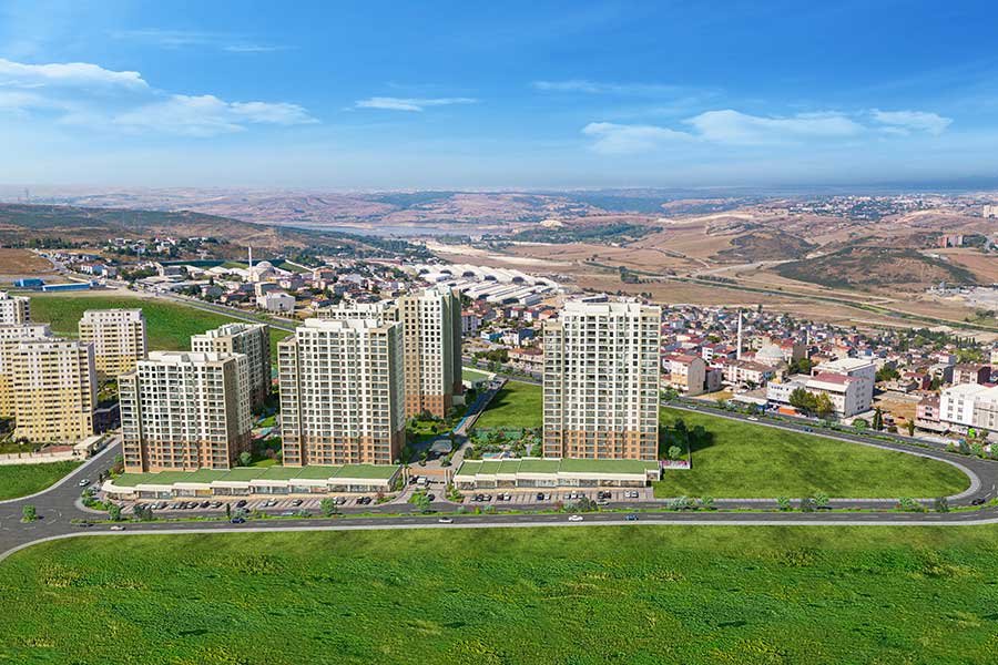 شقق للبيع في اسطنبول بالقرب من قناة اسطنبول الجديدة ضمن مجمع سكني استثماري GP-202